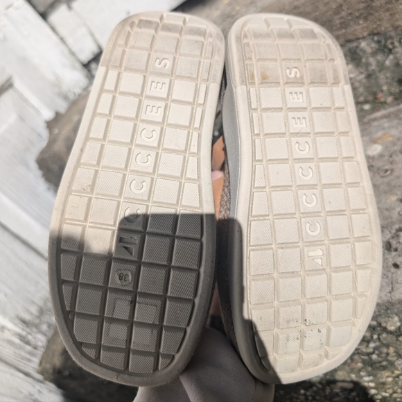 4CCCCEES Eclipse Pinch Chunky Platform Sandals Beige - Picture 4 of 7